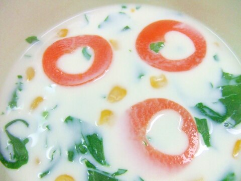 残り野菜で簡単牛乳スープ♪